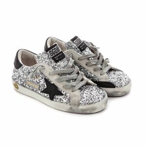 Golden Goose Kids Sneakers in Silver and Black